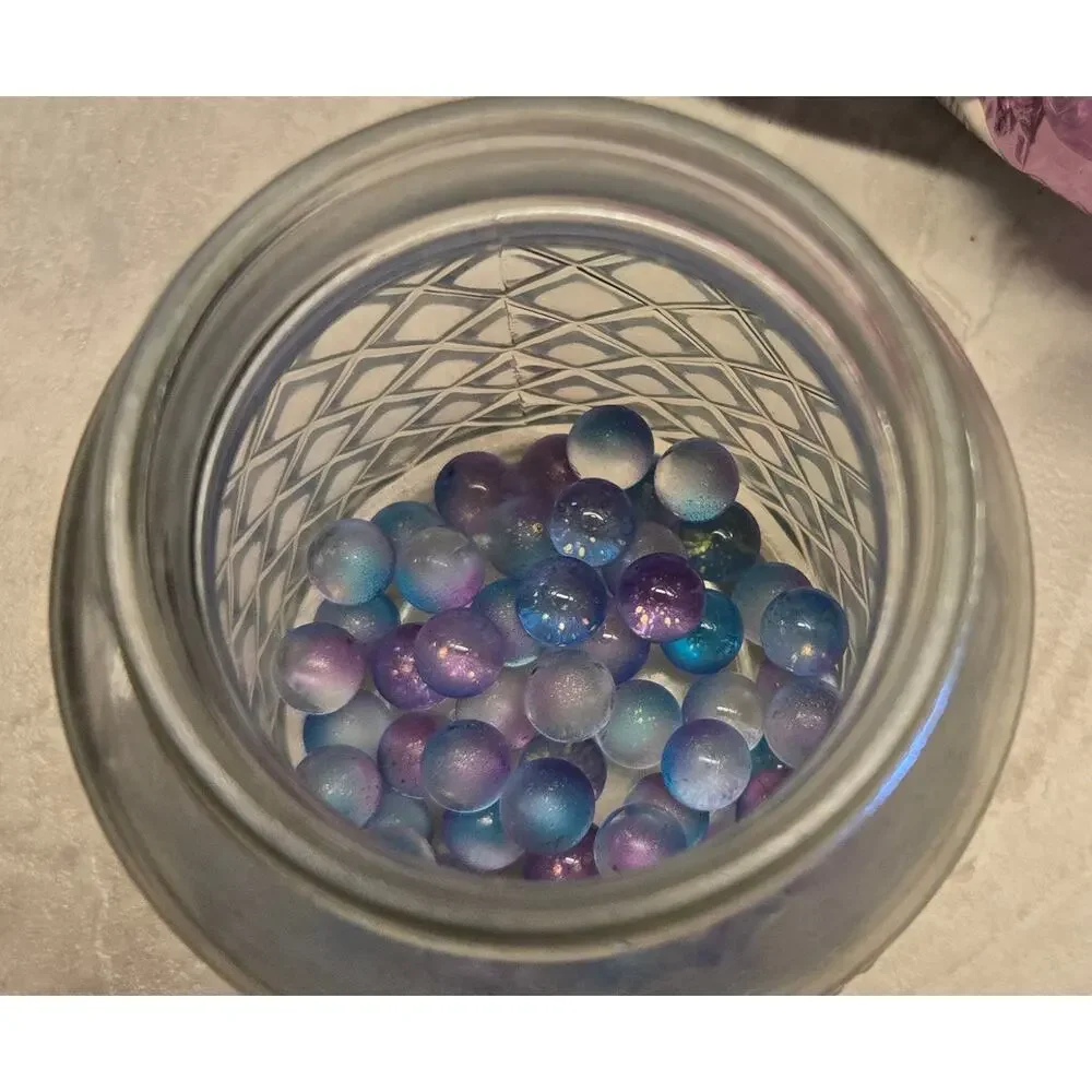 50pcs Round Sphere Ball No Hole Lampwork Glass Loose Beads For DIY Jewelry